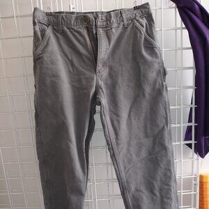 Gray Men's Carhartt flannel lined jeans
